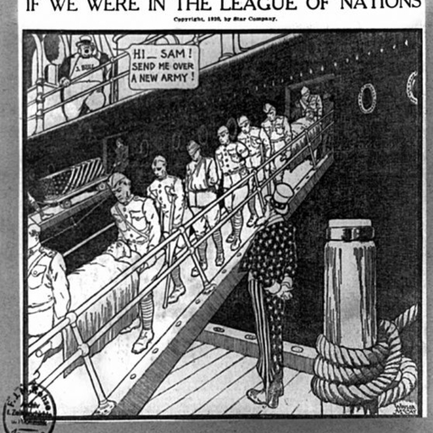 A 1920 political cartoon of John Bull.