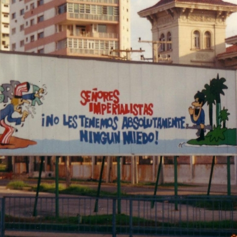 Cuban anti-imperialist sign.