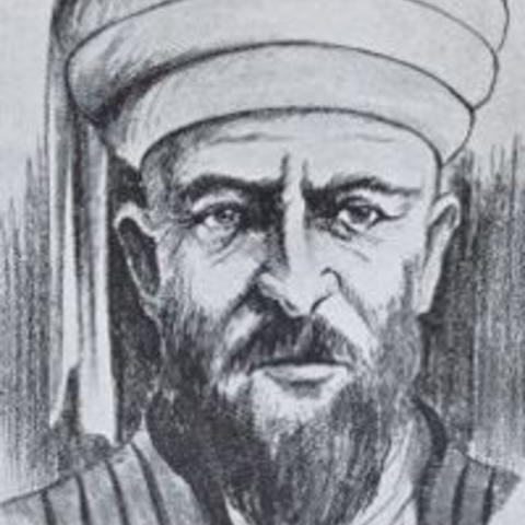 A drawing of Imam Yahya as he refused to be photographed.