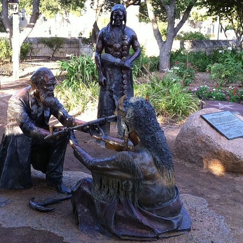 Fredericksburg Peace Pipe Statue.