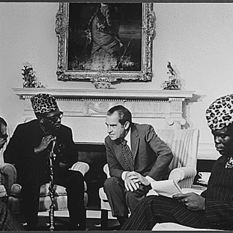 Joseph-Désiré Mobutu and President Richard Nixon.