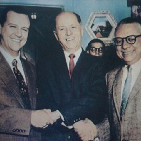 Rafael Caldera, Jóvito Villalba, and Rómulo Betancourt.