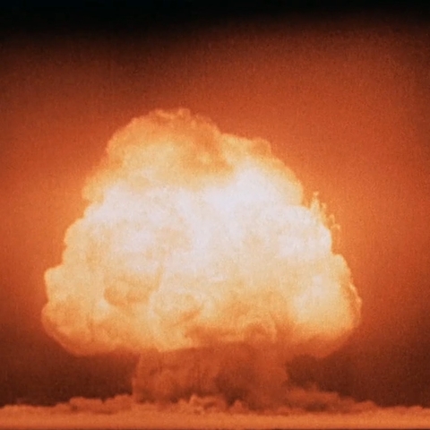 The first detonation of a nuclear weapon in July 1945.