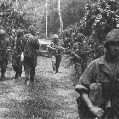 Portuguese soldiers in Angola during the War of Liberation.