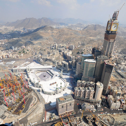 Construction surrounding the Grand Mosque in Mecca.