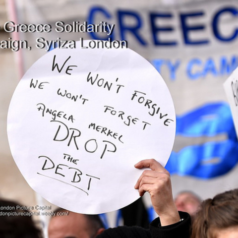A 2015 protest in London opposed to austerity measures.