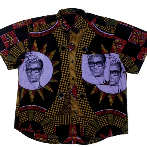 A shirt with Joseph-Désiré Mobutu’s portrait.