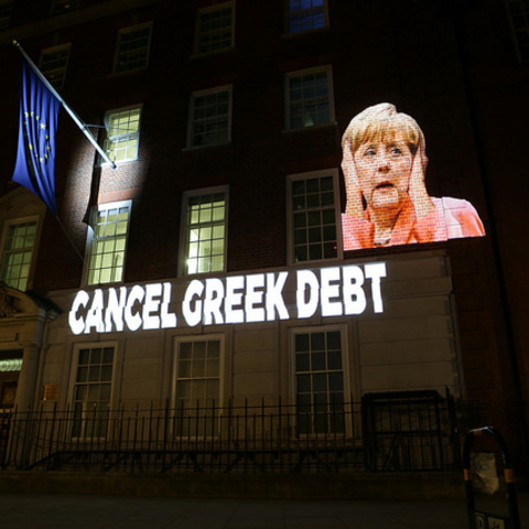 A 2015 projection on the German Embassy in London.
