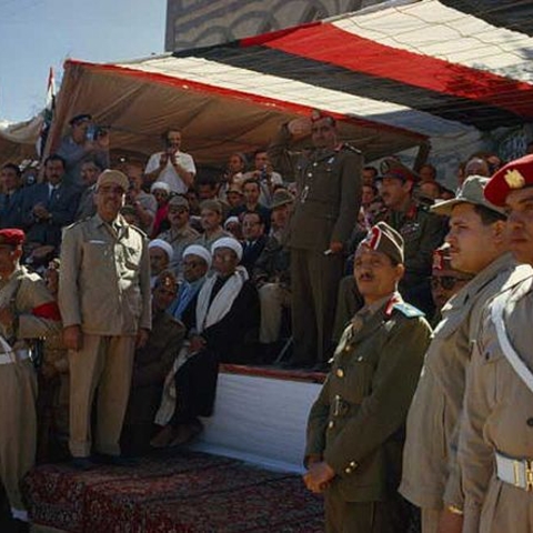 Abdullah Sallal at a military parade in 1963.