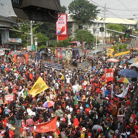A 2017 protest against President Duterte in Manila.