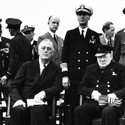 President Franklin D. Roosevelt and Prime Minister Winston Churchill meeting in 1941.