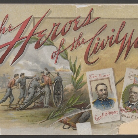 The Duke Tobacco Company of Durham, NC published heroic profiles of Confederate and Union figures in 1889 to advertise their cigarettes.