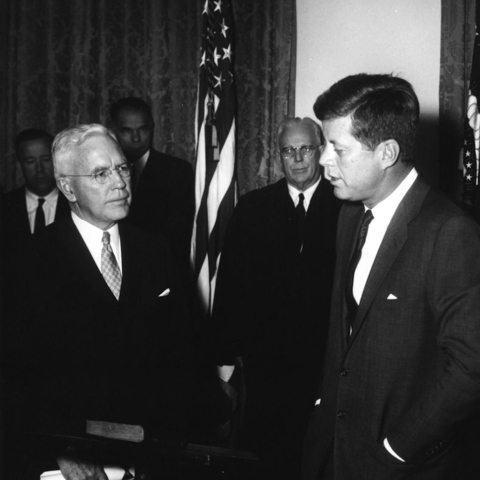 President Kennedy with CIA Director John McCone.
