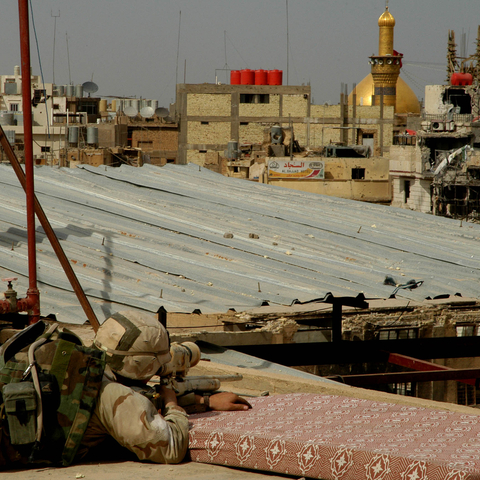 U.S. Soldier in Karbala, Iraq, May 2004