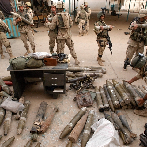 Weapons and Ammunition Seized in Karbala, Iraq, May 2004