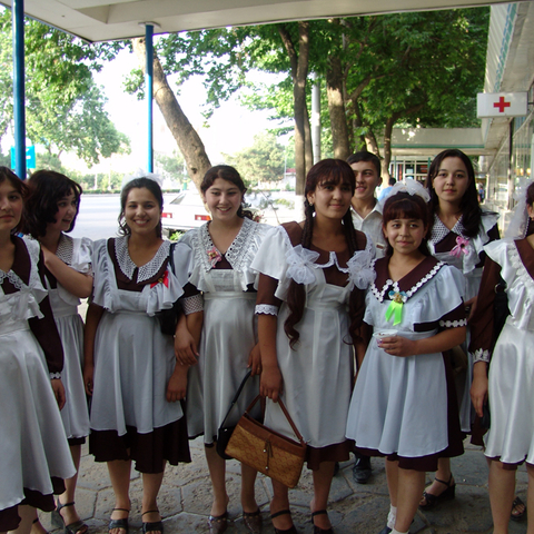 Primary School Team in Samarkand, 2002  