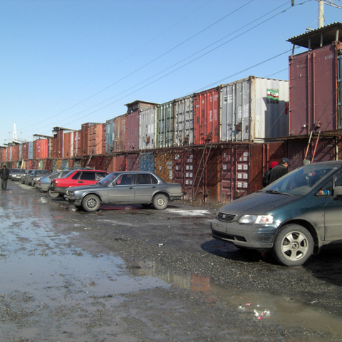 Chinese bazaar in Bishkek, Kyrgyzstan, 2008  