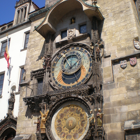 Prague's Astronomical Clock, built in the early 15th century: 2007