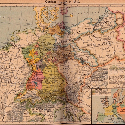 Political Map of Central Europe in 1812  