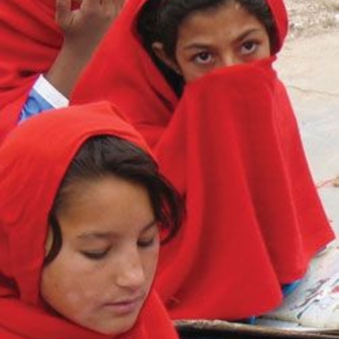 Schoolgirls in Afghanistan, 2002  