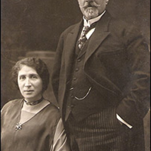 Mahmud Tarzi, influential poet and leader of Afghanistan near the turn of the 20th century, with his wife, Asma Rasmiya  