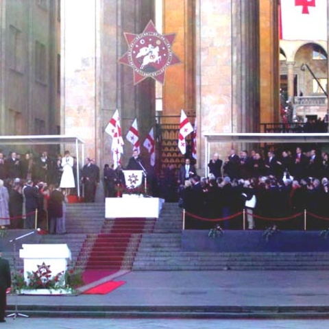 The inauguration of Georgian President Mikheil Saakashvili, August 2004