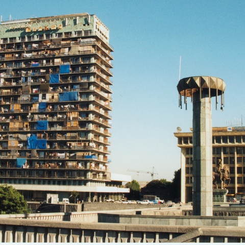 Iveria Hotel, Tbilisi 1999. This former luxury hotel became home to thousands of refugees from Abkhazia