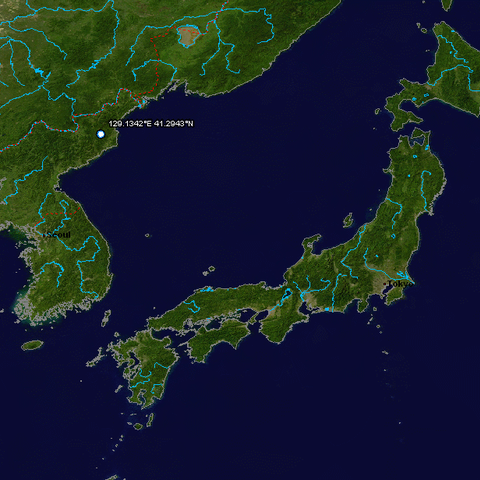 NASA image of the North Korean Nuclear Test, 2006