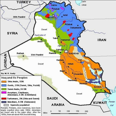 Map of the Peoples of Iraq