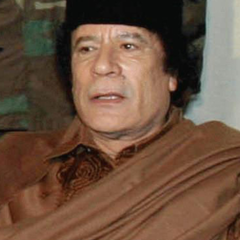 Libya's leader, "Islamic socialist" Muammar al-Gaddafi.