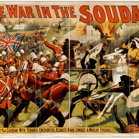 Commemorative English Poster of the War in Sudan-1897.
