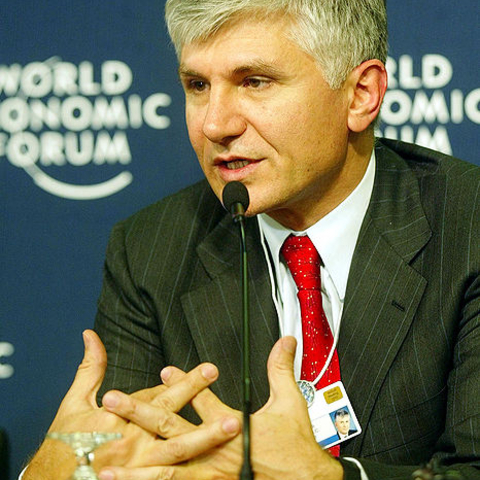 Ex-Prime Minister of Serbia Zoran Djindic at the 2003 Meeting of the World Economic Forum in Davos, two months before his assassination  