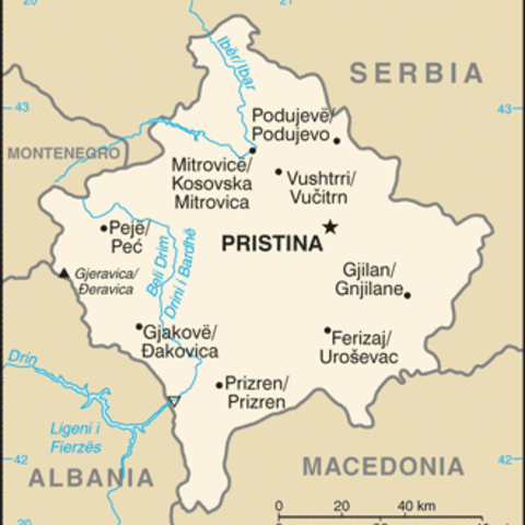 2008 Map of Kosovo