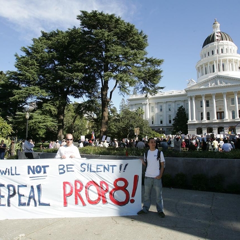 Rally to repeal Proposition 8 in Sacramento, CA