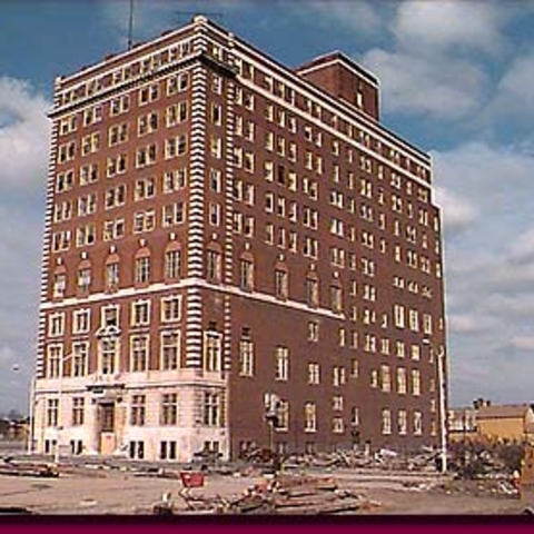 The YWCA Downtown building. Already alone and vacant on its large lot, the Detroit City Council is now contemplating its demolition