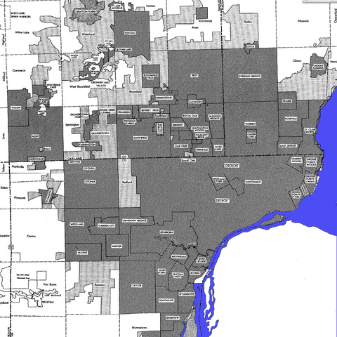 Census tract map of Detroit.