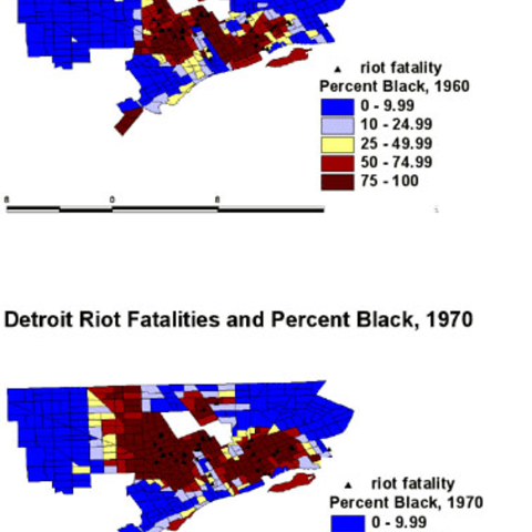 Two maps of Detroit.