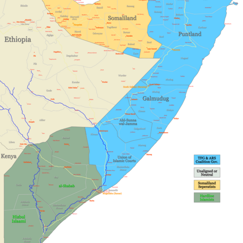 Political Map of Somalia  