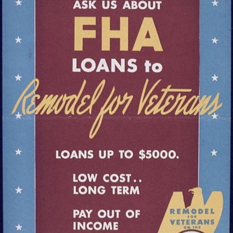 An advertisement for home loans available to veterans.