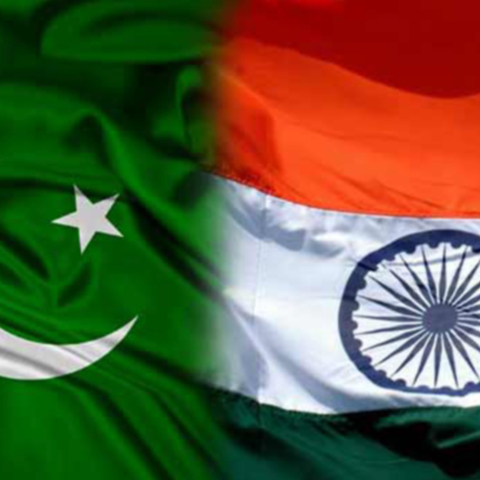 flags of India and Pakistan