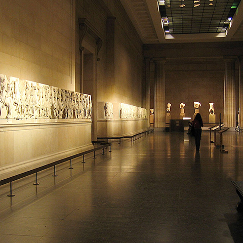 The so-called "Elgin Marbles," on display in the British Museum