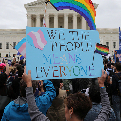 Marchers for LGBTQ rights