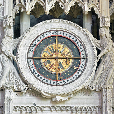 This is the third Strasbourg astronomical clock which is located in the Notre-Dame Cathedral and was built in 1843, the first clock was built 1352-1354.