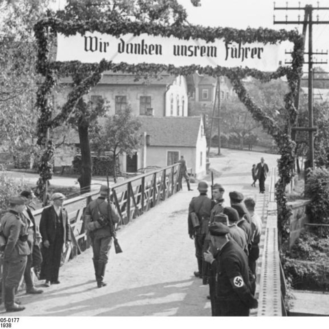 A photograph from the tumultuous German-Czech border in 1938 during World War II. The Sudetenland had long been a hotspot of contact between the two groups.