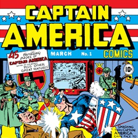 the cover of a Captain America comic book