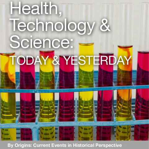 Red and yellow test tubes on cover of Health Technology and Science ibook