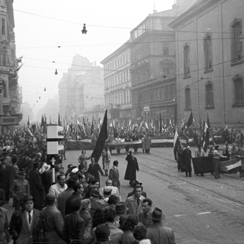 A scene from the 1956 Hungarian Revolution