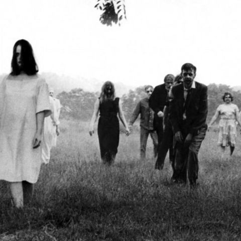 Zombie scene from the 1968 film, Night of the Living Dead.