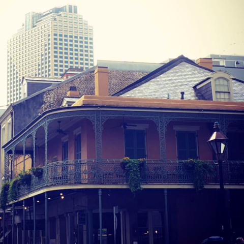 A French Quarter Pontalba Row building.