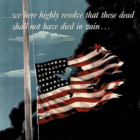 poster supporting those lost in Pearl Harbor